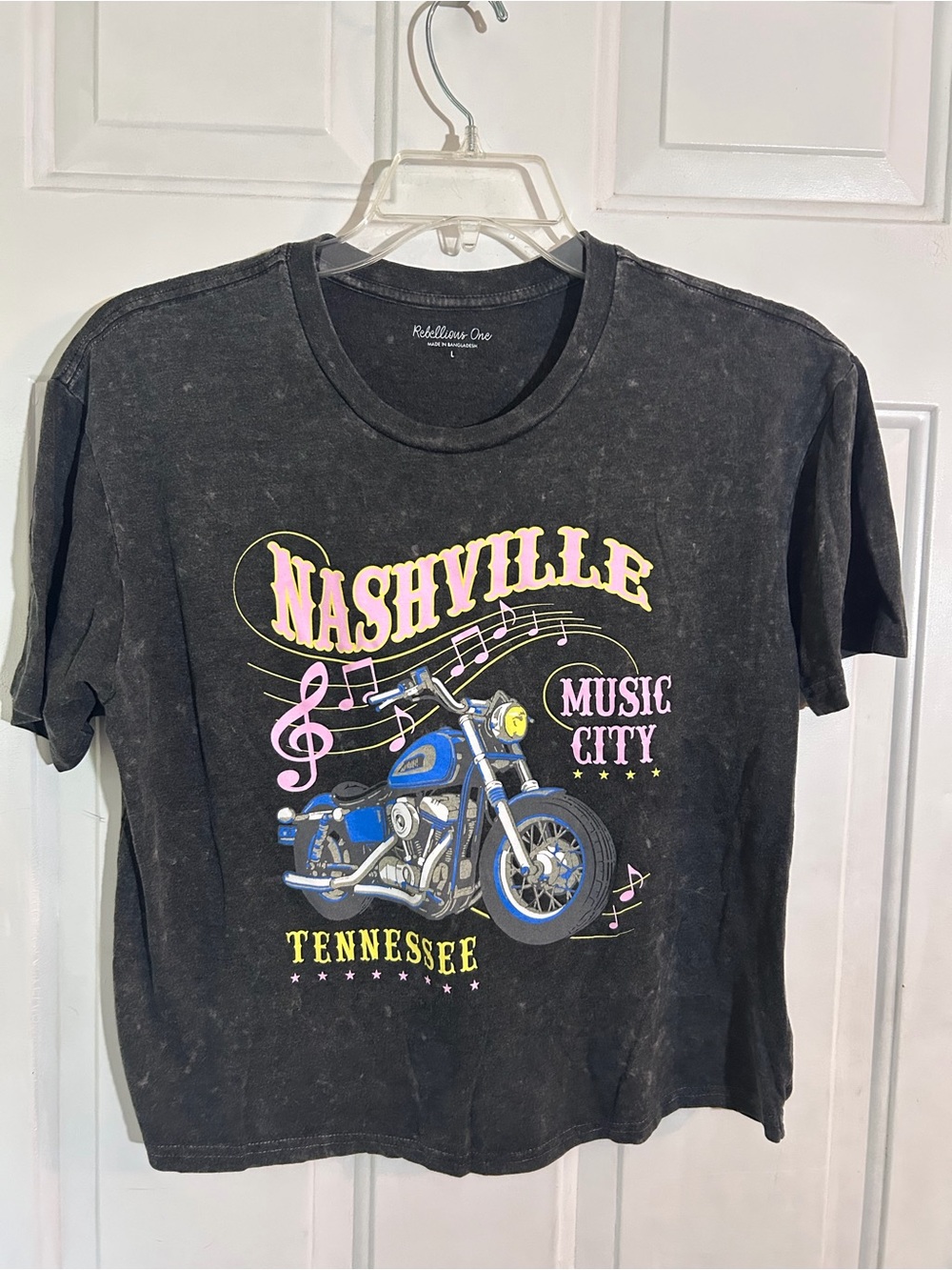 Nashville Music City black t-shirt Size L #musiccity #tshirt
